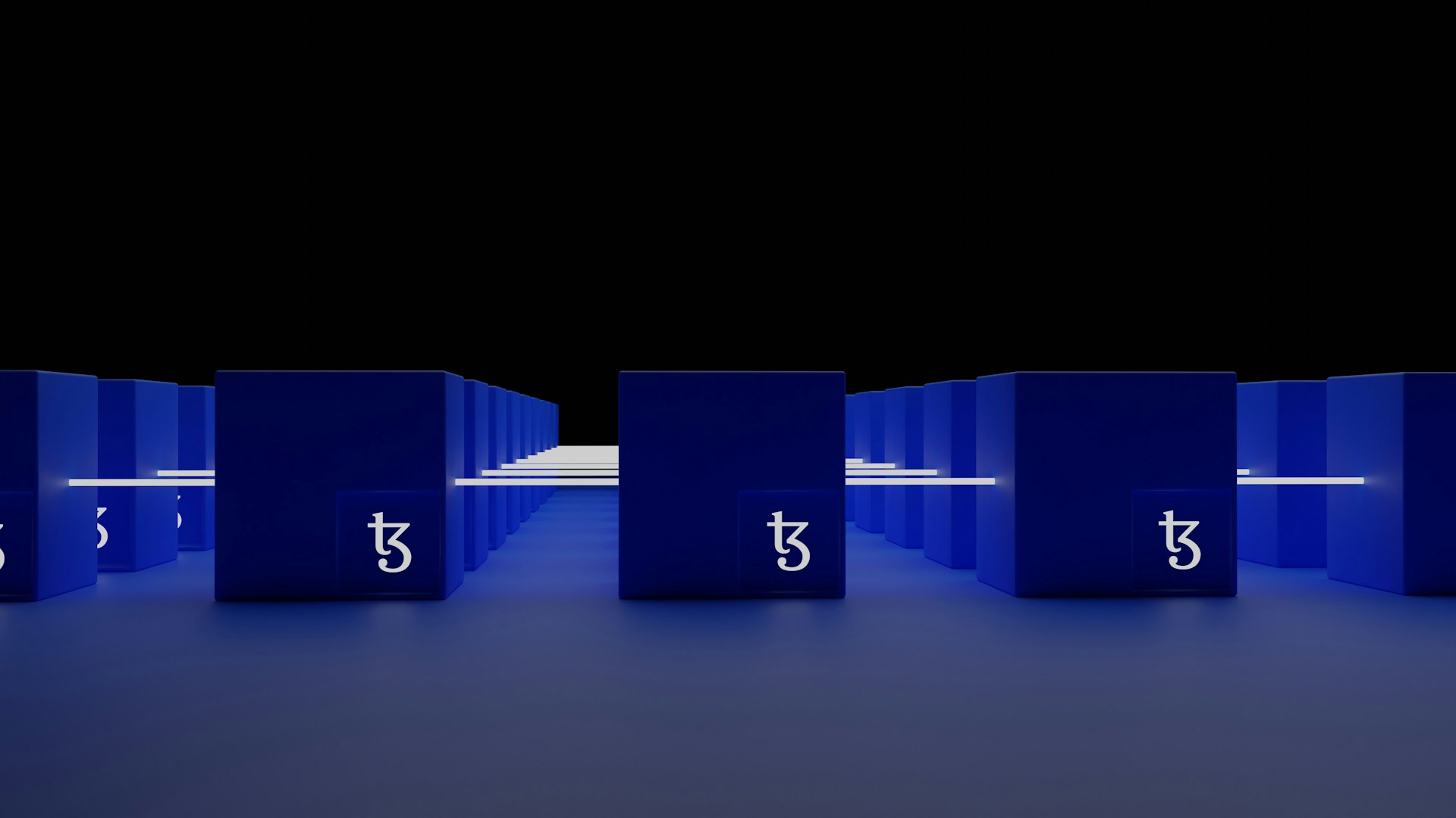 Connected blockchain nodes, representing recorded gold output